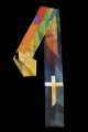 Ornat wielokolorowy z nadrukiem krzyża - KOD/7005/99/40 - HAF KOD/7005/99/40 - Dewocjonalia P.H. Jakóbczak - Katolicki sklep liturgiczny i hurtownia