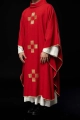 Ornat czerwony z haftowanymi krzyżami - HA7011-02 - HAF HA7011-02 - Dewocjonalia P.H. Jakóbczak - Katolicki sklep liturgiczny i hurtownia