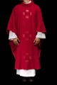 Ornat czerwony z haftowanymi krzyżami - HA7033-02 - HAF HA7033-02 - Dewocjonalia P.H. Jakóbczak - Katolicki sklep liturgiczny i hurtownia