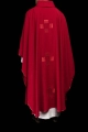 Ornat czerwony z haftowanymi krzyżami - HA7033-02 - HAF HA7033-02 - Dewocjonalia P.H. Jakóbczak - Katolicki sklep liturgiczny i hurtownia