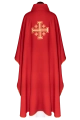 Ornat czerwony z haftowanym krzyżem - KDT/7146/02/12 - HAF KDT/7146/02/12 - Dewocjonalia P.H. Jakóbczak - Katolicki sklep liturgiczny i hurtownia