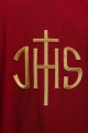 Ornat czerwony z haftem IHS - KOA/001/02/70 - HAF KOA/001/02/70 - Dewocjonalia P.H. Jakóbczak - Katolicki sklep liturgiczny i hurtownia