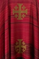 Ornat czerwony z nadrukiem krzyża jerozolimskiego - KOD/7001/02/40 - HAF KOD/7001/02/40 - Dewocjonalia P.H. Jakóbczak - Katolicki sklep liturgiczny i hurtownia
