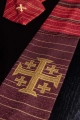 Ornat czerwony z nadrukiem krzyża jerozolimskiego - KOD/7001/02/40 - HAF KOD/7001/02/40 - Dewocjonalia P.H. Jakóbczak - Katolicki sklep liturgiczny i hurtownia
