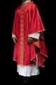 Ornat czerwony z haftowanym pasem z motywem krzyża - S-7056-02-54 - HAF S-7056-02-54 - Dewocjonalia P.H. Jakóbczak - Katolicki sklep liturgiczny i hurtownia