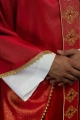 Ornat czerwony z haftowanym pasem z motywem krzyża - S-7056-02-54 - HAF S-7056-02-54 - Dewocjonalia P.H. Jakóbczak - Katolicki sklep liturgiczny i hurtownia