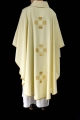 Ornat ecru z haftowanymi krzyżami - HA7011-05 - HAF HA7011-05 - Dewocjonalia P.H. Jakóbczak - Katolicki sklep liturgiczny i hurtownia