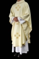 Ornat ecru z haftowanymi krzyżami - HA7011-05 - HAF HA7011-05 - Dewocjonalia P.H. Jakóbczak - Katolicki sklep liturgiczny i hurtownia