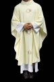 Ornat ecru z haftowanymi krzyżami - HA7033-05 - HAF HA7033-05 - Dewocjonalia P.H. Jakóbczak - Katolicki sklep liturgiczny i hurtownia