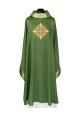 Ornat zielony z haftowanym krzyżem - KDT/7021/01/53 - HAF KDT/7021/01/53 - Dewocjonalia P.H. Jakóbczak - Katolicki sklep liturgiczny i hurtownia