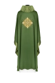Ornat zielony z haftowanym krzyżem - KDT/7021/01/53 - HAF KDT/7021/01/53 - Dewocjonalia P.H. Jakóbczak - Katolicki sklep liturgiczny i hurtownia