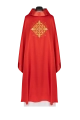Ornat czerwony z haftowanym krzyżem - KDT/7021/02/53 - HAF KDT/7021/02/53 - Dewocjonalia P.H. Jakóbczak - Katolicki sklep liturgiczny i hurtownia