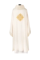 Ornat ecru z haftowanym krzyżem - KDT/7021/05/53 - HAF KDT/7021/05/53 - Dewocjonalia P.H. Jakóbczak - Katolicki sklep liturgiczny i hurtownia