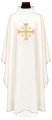 Ornat ecru z haftowanym krzyżem - KDT/7146/05/12 - HAF KDT/7146/05/12 - Dewocjonalia P.H. Jakóbczak - Katolicki sklep liturgiczny i hurtownia