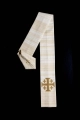 Ornat ecru z nadrukiem krzyża jerozolimskiego - KOD/7001/05/40 - HAF KOD/7001/05/40 - Dewocjonalia P.H. Jakóbczak - Katolicki sklep liturgiczny i hurtownia