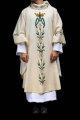 Ornat ecru z nadrukiem lilii i motywem maryjnym - KOD/7002/05/40 - HAF KOD/7002/05/40 - Dewocjonalia P.H. Jakóbczak - Katolicki sklep liturgiczny i hurtownia