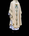 Ornat ecru z nadrukiem lilii i motywem maryjnym - KOD/7002/05/40 - HAF KOD/7002/05/40 - Dewocjonalia P.H. Jakóbczak - Katolicki sklep liturgiczny i hurtownia