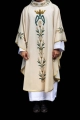 Ornat ecru z nadrukiem lilii i motywem maryjnym - KOD/7002/05/40 - HAF KOD/7002/05/40 - Dewocjonalia P.H. Jakóbczak - Katolicki sklep liturgiczny i hurtownia
