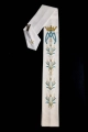 Ornat ecru z nadrukiem lilii i motywem maryjnym - KOD/7002/05/40 - HAF KOD/7002/05/40 - Dewocjonalia P.H. Jakóbczak - Katolicki sklep liturgiczny i hurtownia