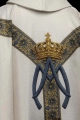 Ornat ecru z nadrukiem Matki Bożej Wniebowziętej - KOD/7008/05/40 - HAF KOD/7008/05/40 - Dewocjonalia P.H. Jakóbczak - Katolicki sklep liturgiczny i hurtownia