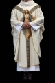 Ornat ecru z nadrukiem Matki Bożej Wniebowziętej - KOD/7008/05/40 - HAF KOD/7008/05/40 - Dewocjonalia P.H. Jakóbczak - Katolicki sklep liturgiczny i hurtownia