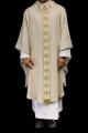 Ornat ecru z haftowanym pasem z motywem krzyża - S-7069-05-70 - HAF S-7069-05-70 - Dewocjonalia P.H. Jakóbczak - Katolicki sklep liturgiczny i hurtownia