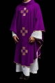 Ornat fioletowy z haftowanymi krzyżami - HA7011-03 - HAF HA7011-03 - Dewocjonalia P.H. Jakóbczak - Katolicki sklep liturgiczny i hurtownia