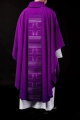 Ornat fioletowy z haftowanymi krzyżami - HA7032-03 - HAF HA7032-03 - Dewocjonalia P.H. Jakóbczak - Katolicki sklep liturgiczny i hurtownia