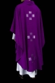 Ornat fioletowy z haftowanymi krzyżami - HA7033-03 - HAF HA7033-03 - Dewocjonalia P.H. Jakóbczak - Katolicki sklep liturgiczny i hurtownia