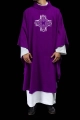 Ornat fioletowy z haftowanym krzyżem - HA7035-03 - HAF HA7035-03 - Dewocjonalia P.H. Jakóbczak - Katolicki sklep liturgiczny i hurtownia