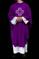 Ornat fioletowy z haftowanym krzyżem - HA7035-03 - HAF HA7035-03 - Dewocjonalia P.H. Jakóbczak - Katolicki sklep liturgiczny i hurtownia
