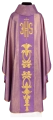 Ornat fioletowy z haftowanym pasem z monogramem IHS - KDT/7001/03/54 - HAF KDT/7001/03/54 - Dewocjonalia P.H. Jakóbczak - Katolicki sklep liturgiczny i hurtownia