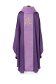 Ornat fioletowy z haftowanym pasem z monogramem IHS - KDT/7015/03/53 - HAF KDT/7015/03/53 - Dewocjonalia P.H. Jakóbczak - Katolicki sklep liturgiczny i hurtownia