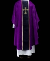 Ornat fioletowy z haftowanym pasem z motywem krzyża - KOA/007/03/98 - HAF KOA/007/03/98 - Dewocjonalia P.H. Jakóbczak - Katolicki sklep liturgiczny i hurtownia