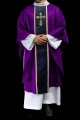 Ornat fioletowy z haftowanym pasem z motywem krzyża - KOA/007/03/98 - HAF KOA/007/03/98 - Dewocjonalia P.H. Jakóbczak - Katolicki sklep liturgiczny i hurtownia