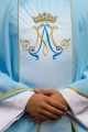 Ornat niebieski z haftowanym pasem - HA7020-06 - HAF HA7020-06 - Dewocjonalia P.H. Jakóbczak - Katolicki sklep liturgiczny i hurtownia