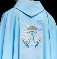 Ornat niebieski z haftowanym pasem - HA7020-06 - HAF HA7020-06 - Dewocjonalia P.H. Jakóbczak - Katolicki sklep liturgiczny i hurtownia
