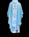 Ornat niebieski z haftowanym pasem - HA7020-06 - HAF HA7020-06 - Dewocjonalia P.H. Jakóbczak - Katolicki sklep liturgiczny i hurtownia