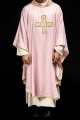 Ornat różowy z haftowanym krzyżem - S-7061-08-53 - HAF S-7061-08-53 - Dewocjonalia P.H. Jakóbczak - Katolicki sklep liturgiczny i hurtownia