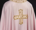 Ornat różowy z haftowanym krzyżem - S-7061-08-53 - HAF S-7061-08-53 - Dewocjonalia P.H. Jakóbczak - Katolicki sklep liturgiczny i hurtownia