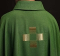 Ornat zielony z haftowanymi krzyżami - HA7011-01 - HAF HA7011-01 - Dewocjonalia P.H. Jakóbczak - Katolicki sklep liturgiczny i hurtownia