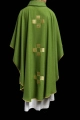 Ornat zielony z haftowanymi krzyżami - HA7011-01 - HAF HA7011-01 - Dewocjonalia P.H. Jakóbczak - Katolicki sklep liturgiczny i hurtownia