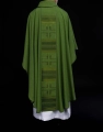 Ornat zielony z haftowanymi krzyżami - HA7032-01 - HAF HA7032-01 - Dewocjonalia P.H. Jakóbczak - Katolicki sklep liturgiczny i hurtownia
