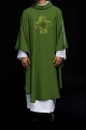 Ornat zielony z haftowanym krzyżem - HA7035-01 - HAF HA7035-01 - Dewocjonalia P.H. Jakóbczak - Katolicki sklep liturgiczny i hurtownia