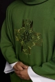 Ornat zielony z haftowanym krzyżem - HA7035-01 - HAF HA7035-01 - Dewocjonalia P.H. Jakóbczak - Katolicki sklep liturgiczny i hurtownia