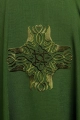 Ornat zielony z haftowanym krzyżem - HA7035-01 - HAF HA7035-01 - Dewocjonalia P.H. Jakóbczak - Katolicki sklep liturgiczny i hurtownia