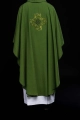 Ornat zielony z haftowanym krzyżem - HA7035-01 - HAF HA7035-01 - Dewocjonalia P.H. Jakóbczak - Katolicki sklep liturgiczny i hurtownia