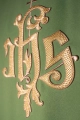 Ornat zielony z haftem IHS - KDT/7047/01/12 - HAF KDT/7047/01/12 - Dewocjonalia P.H. Jakóbczak - Katolicki sklep liturgiczny i hurtownia