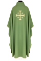 Ornat zielony z haftowanym krzyżem - KDT/7146/01/12 - HAF KDT/7146/01/12 - Dewocjonalia P.H. Jakóbczak - Katolicki sklep liturgiczny i hurtownia