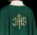 Ornat zielony z haftem IHS - KOA/001/01/70 - HAF KOA/001/01/70 - Dewocjonalia P.H. Jakóbczak - Katolicki sklep liturgiczny i hurtownia